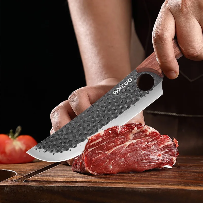 WXCOO Multifunctional Boning Knife Cooking Tool for Fruits Meat Cleaver High Carbon Stainless Steel Butcher Knife Kitchen Knife