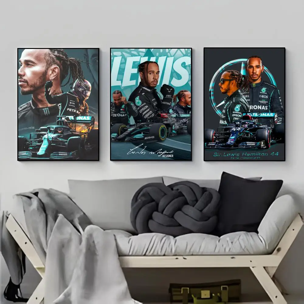 Fast Legendary British Athlete Art L-Lewis Hamilton Poster Poster HD  Waterproof Wall Sticker Bar Living Room Decor Gift