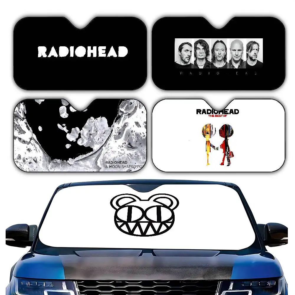 الفرقة R-Radiohead مظلة السيارات الستائر القيادة سيارة ظلة الزجاج الأمامي غطاء الظل سيارة ظلة الأشعة فوق البنفسجية الشمس قناع حامي