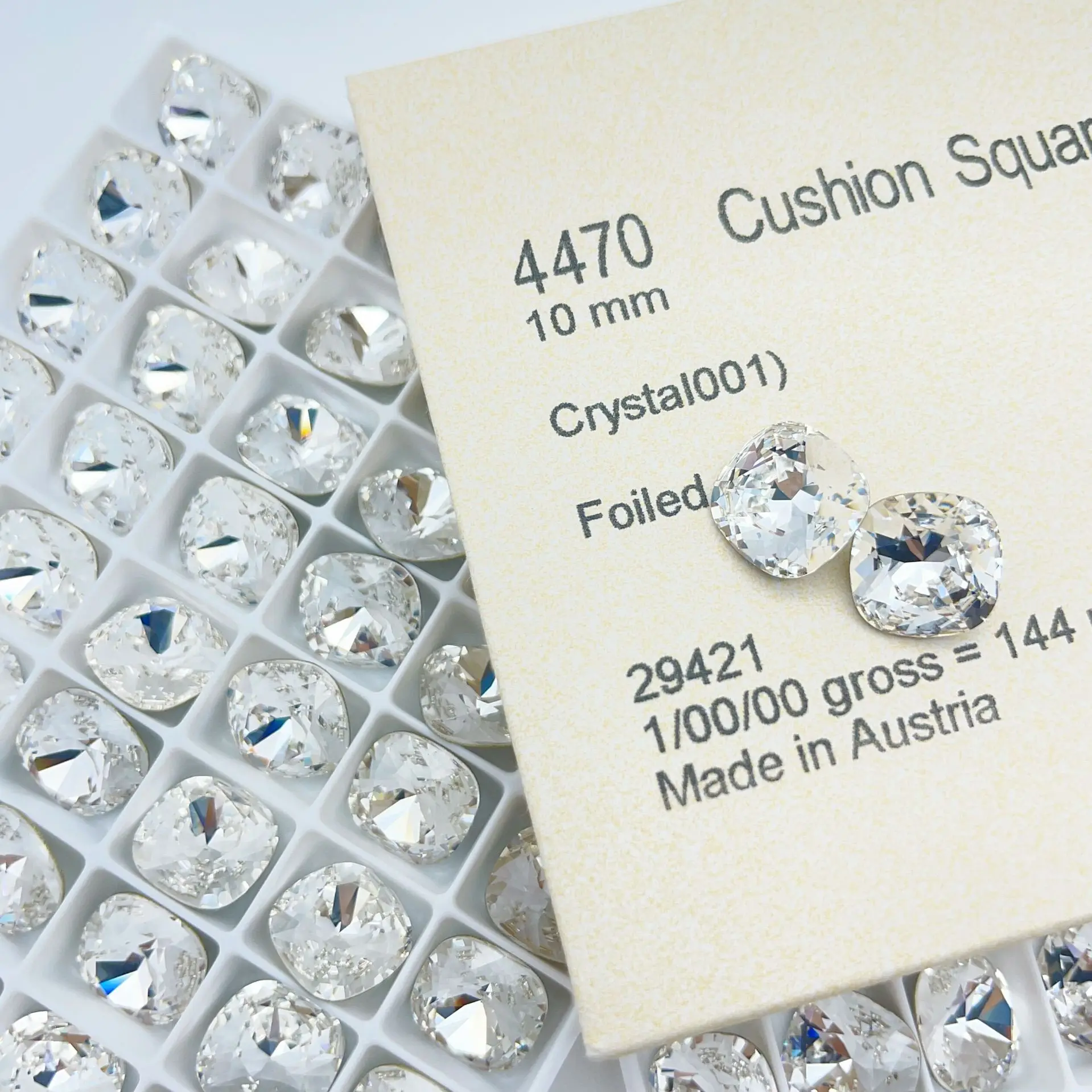 4470 Cushion Square Fancy Stone Genuine Crystals from Austria Rhinestone for Women Handmade Nail Art Necklace Jewelry Making