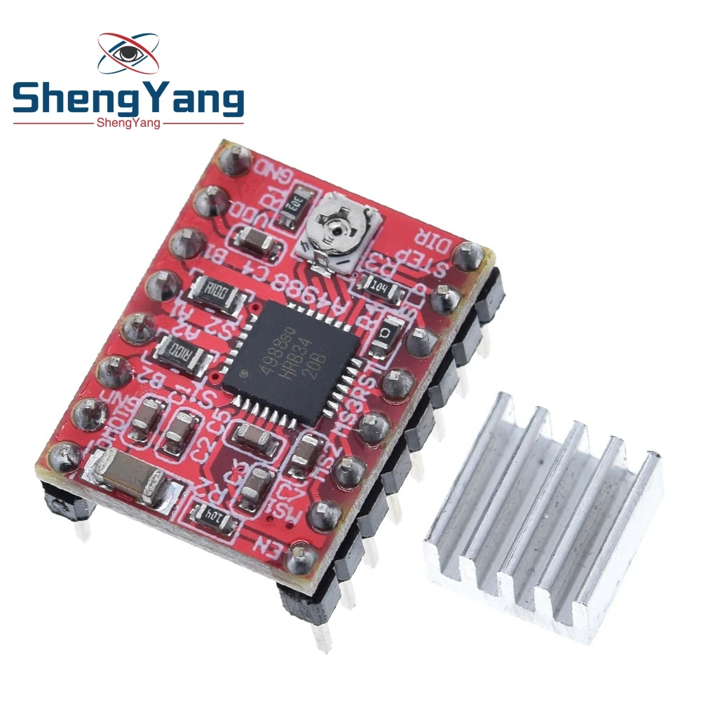 TZT 1pcs  Stepper Driver A4988 Stepper Motor Driver Module  Dropshipping color:Red