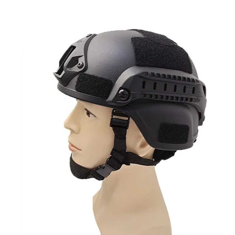 Capacete Tático para Jogo de Treino CS, Cosplay, ABS, Segurança, Chapéu de Proteção, Multifuncional, Trilho Guia