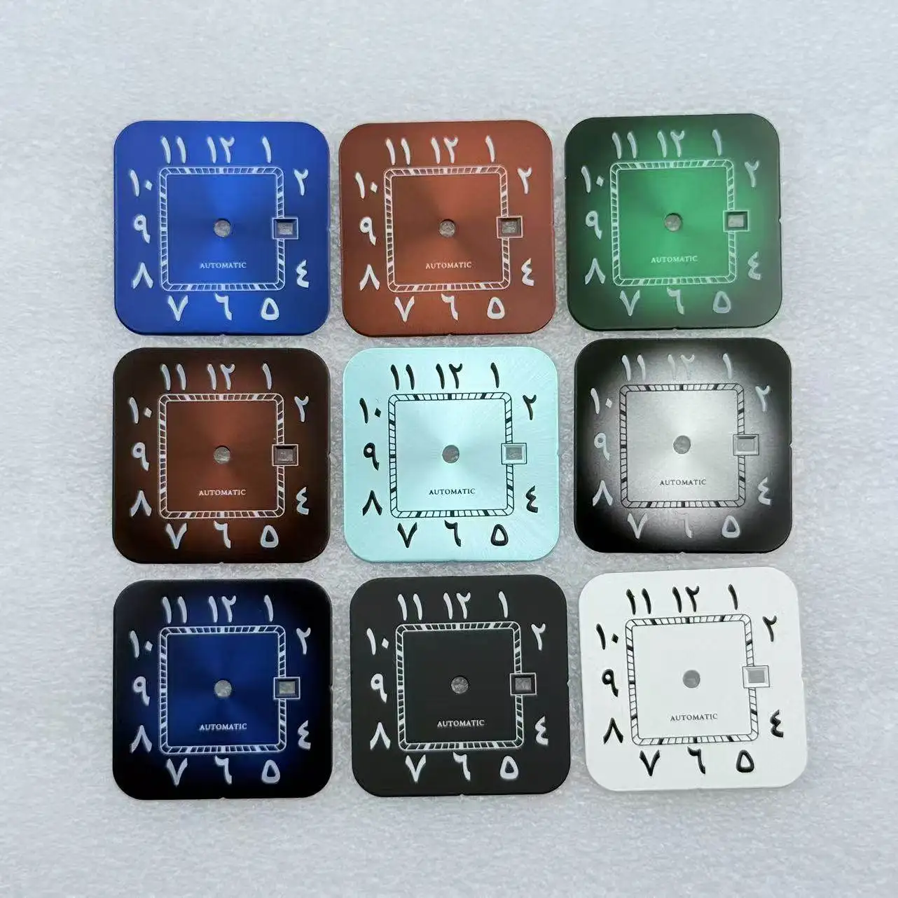 Esfera de reloj cuadrada de 23.5mm sin logotipo, con números arábigos, luminosa, adecuada para el movimiento automático Seiko Santos NH05, piezas de modificación para caja de reloj de pulsera para mujer.