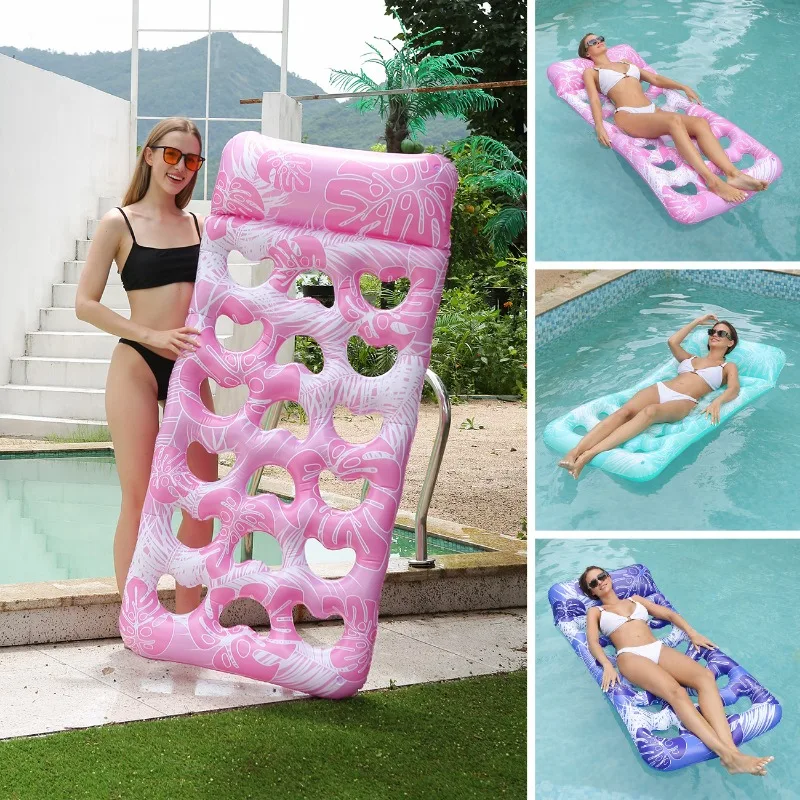 Cama inflable de lujo para piscina, juguete para fiesta de natación, ideal para relajarse en el agua, Ideal para piscina, playa, relajación, varios estilos
