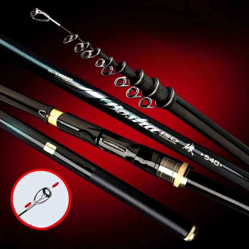 Rock Fishing Rod High Carbon Long Section Ultra Light Ultra Hard Large Guide Ring Sliding Float All Water Universal Fishing Rod