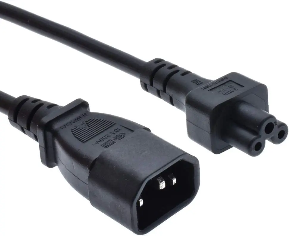 IEC 320 C14 to C5 Power Adapter Cable,Universal C14 to C5 Adapter Converter C5 to C14 AC Power Cable