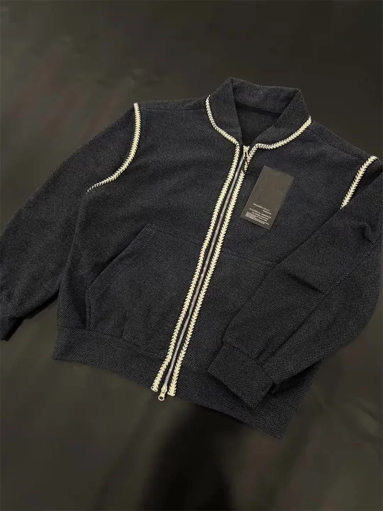 

Мужская толстовка Cleanfit Double Color Honeycomb на молнии, весенняя спортивная куртка-кардиган с бейсбольным дизайном