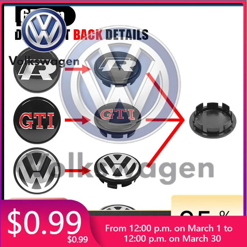 

Автомобильные аксессуары для VOLKSWAGEN VW: 4 шт. колпачков для центральных отверстий колес (55 мм, 65 мм) для Volkswagen PASSAT, Sagitar, BORA J