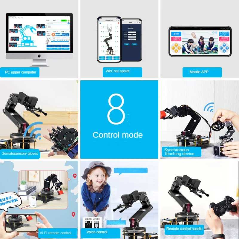 Open Source 6-axis DOF Manipulator 51/stm32 arm/Ardu Ino Manipulator Programming Robot Arm Diy Kit