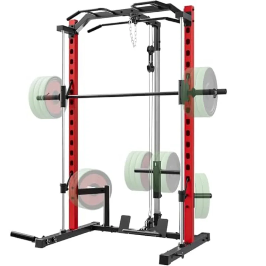 

Многофункциональная силовая рама (Smith Machine) с системой тяги LAT-Pull Down, блоком для тяги на трос, стойкой для приседаний и креплением для штанги (Landmine)