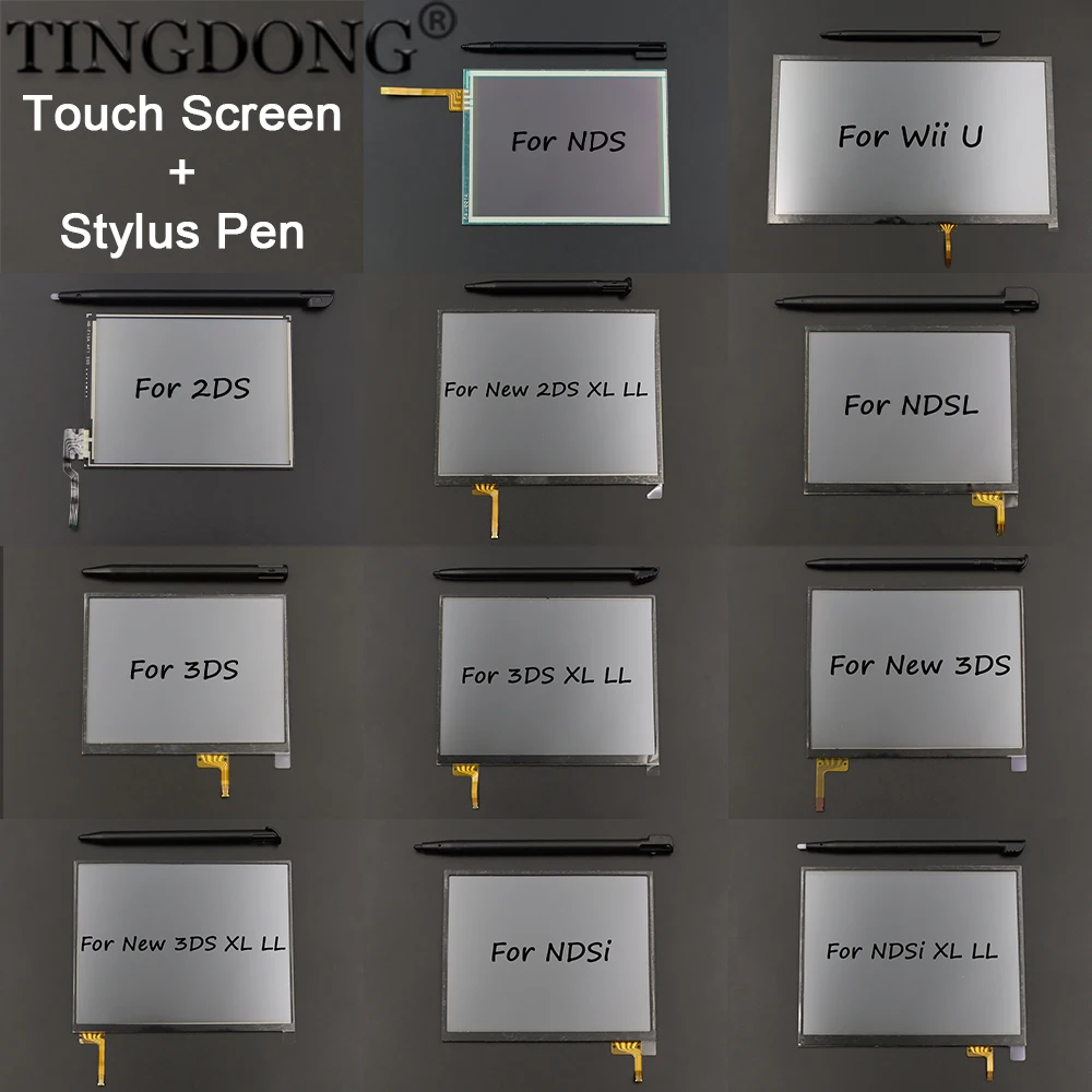 Touch Screen Panel Display Digitizer Glass For NDS NDSL NDSi LL XL For WII U 2DS  3DS 3DSLL 3DSXL New 3DS XL LL PAD Console