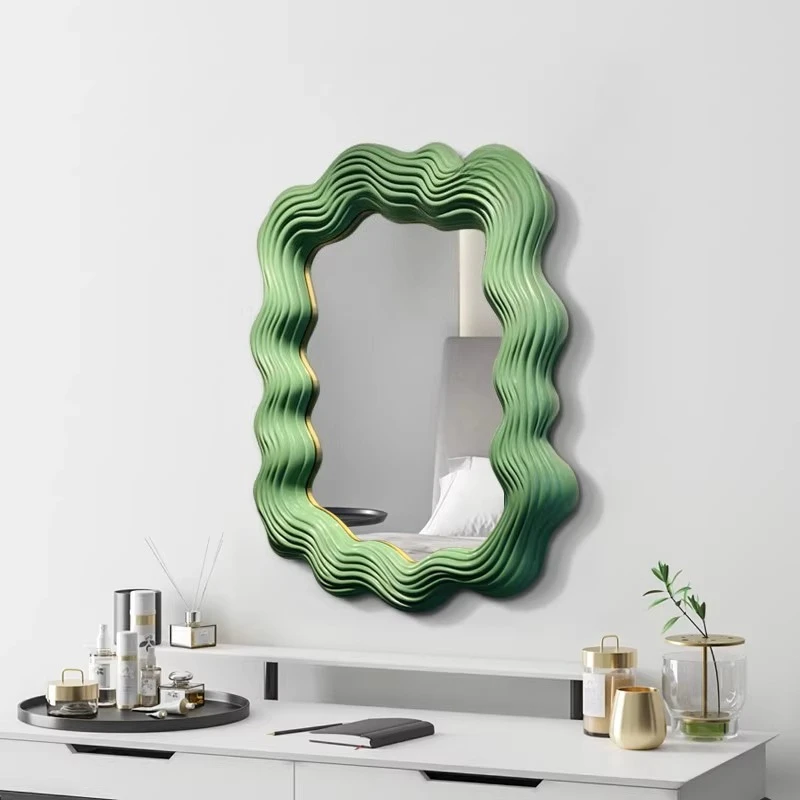 Espelho de modelagem de arte estilo nórdico criativo internet celebridade maquiagem espelho de vestir em forma especial espelho de alto valor irregular