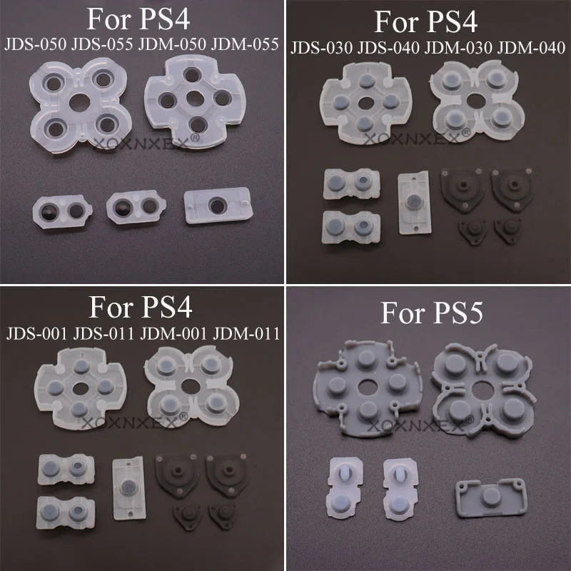 

XOXNXEX 80Sets Silicone Conductive Rubber Adhesive Button Pad Keypads for Sony PS5 PS4 Pro Controller Gamepad