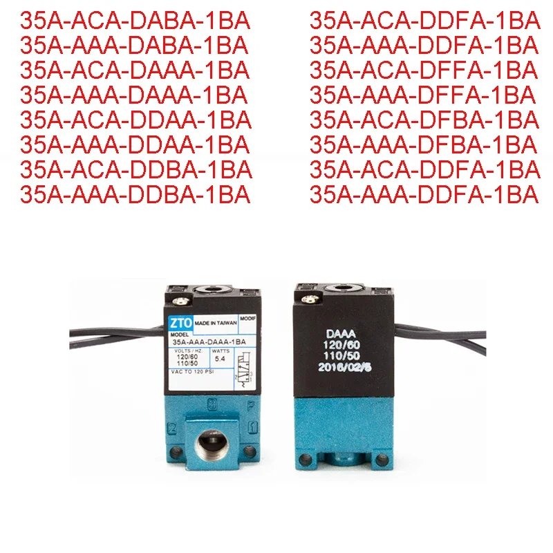 35A 3 Way High Frequency Solenoid Valve MAC Marking Dispensing Machine Valve 35A-AAA-DFFA-1BA 35A-AAA-DDFA-1BA 35A-AAA-DAAA-1BA