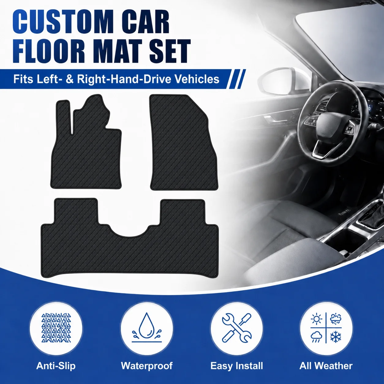 

Customized Car Floor Mats for Smart #6 EHD 2026-Current All-Weather Waterproof Anti-slip Flat Floor Liners Interior Accessories