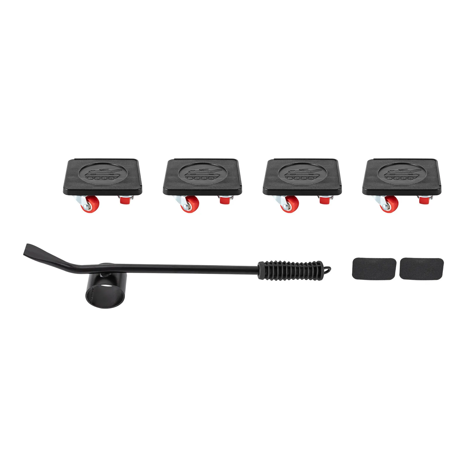 4ps 400kg Heavy Duty 360 °   Kit d'outils de déménagement de meubles, chariots à 4 roues pour canapé et réfrigérateur, capacité de 400 kg, avec élévateur en acier de 37 cm et patins antidérapants