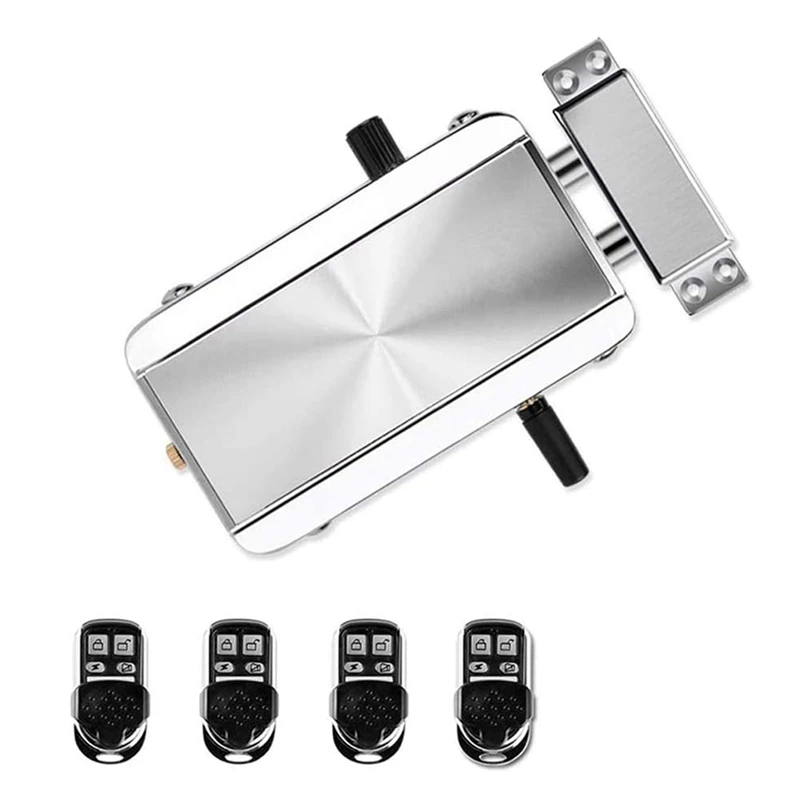 

Electronic Door Lock, Smart Wireless Anti-Theft Home Security Door Lock Access Control System With 4 Remote Controls