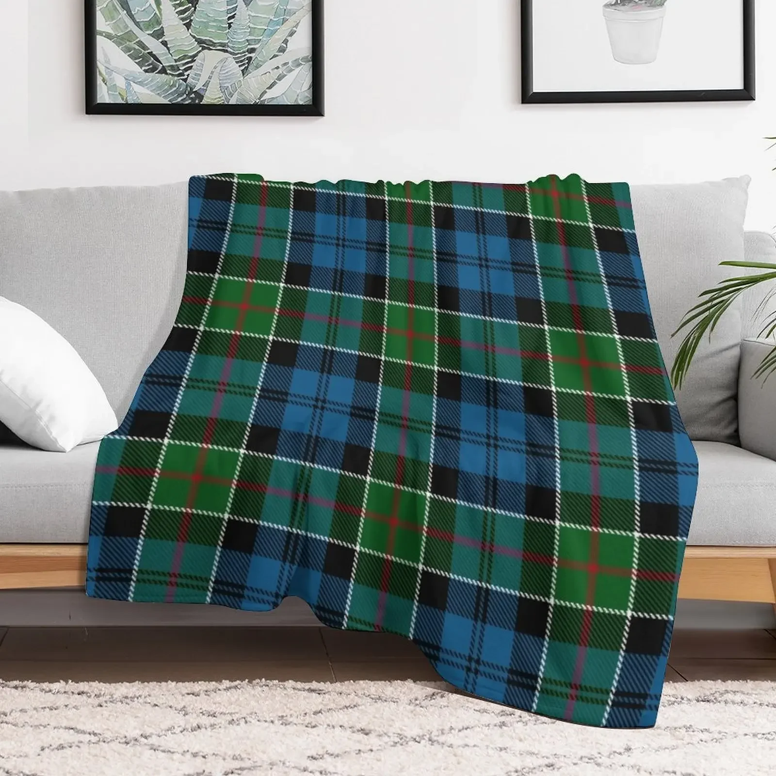 Colquhoun Cowans Tartan Throw Blanket Plush bed plaid Blankets