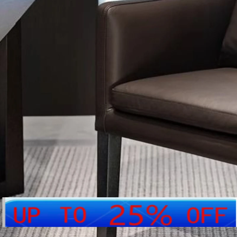 Lmm backrest study table study chair home comfort sedentary light luxury leather office chair