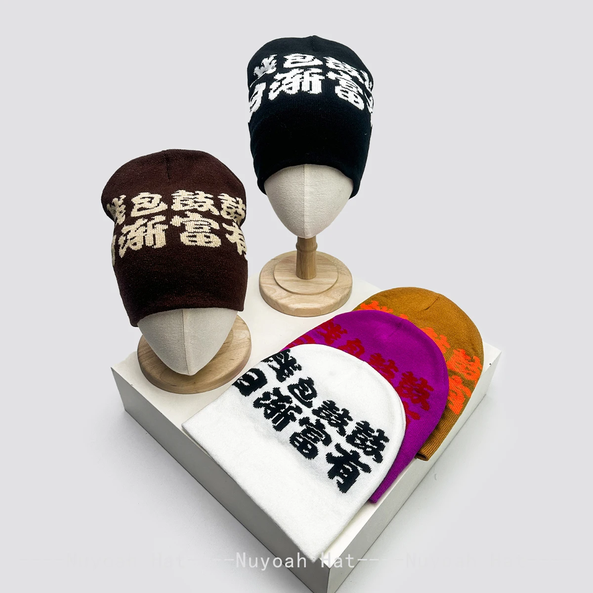 

New Men Women Jacquard A bulging wallet Becoming Increasingly Wealthy Knitted Hats Warm ins Fashion Personal Beanies Versatile