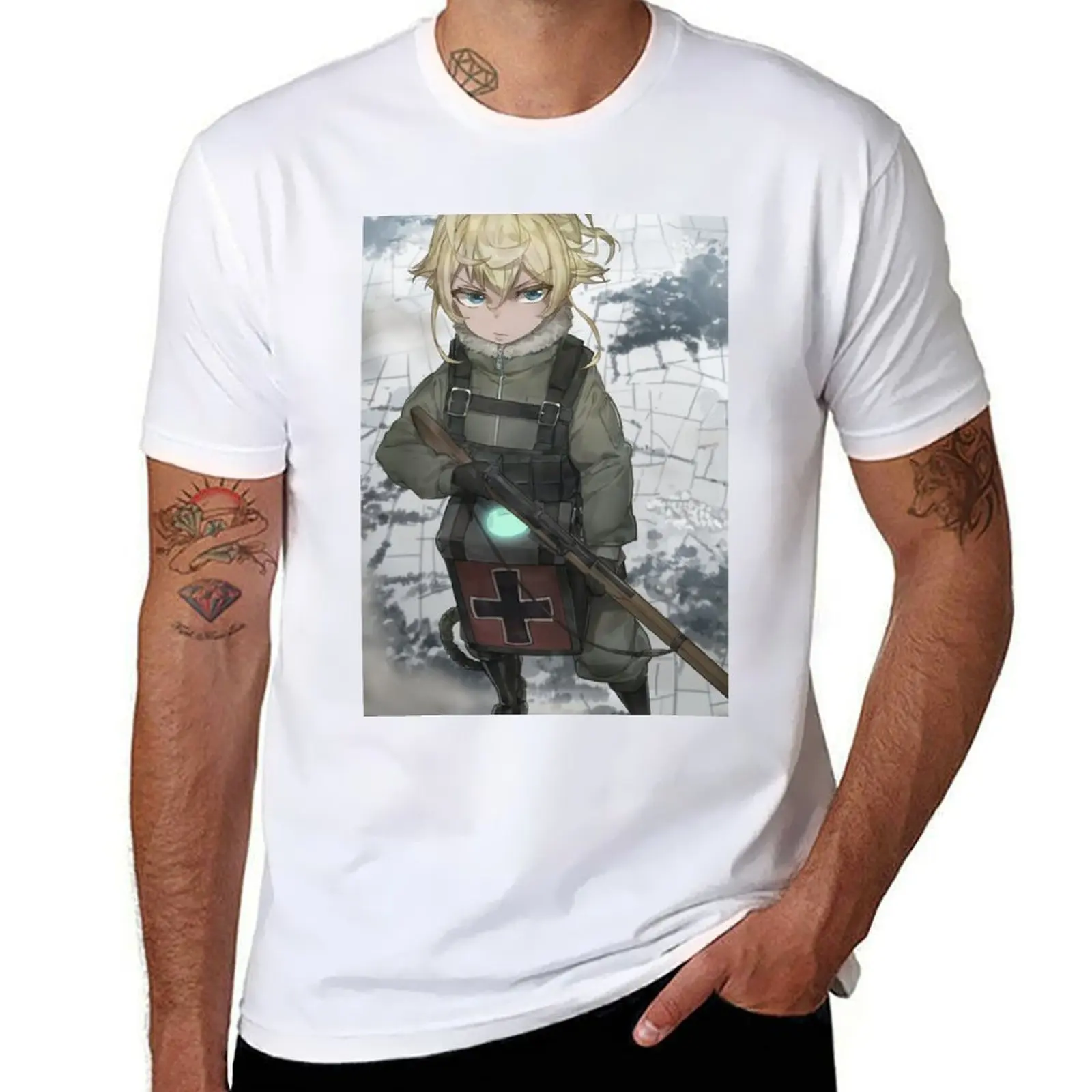 

Baby Tanya Degurechaff - Poker Face - Youjo Senki T-Shirt t shirt custom print man t shirt designer T-Shirt