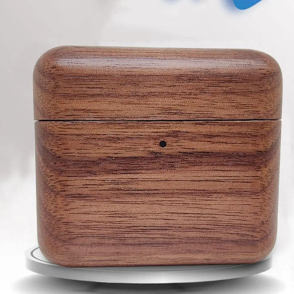 วอลนัทหูฟังสําหรับ AirPods 4 Anti-DROP,Anti-Scratch,ป้องกันฝุ่นและสวมใส่สําหรับ AirPods หูฟังไม้เนื้อแข็ง C O4F7