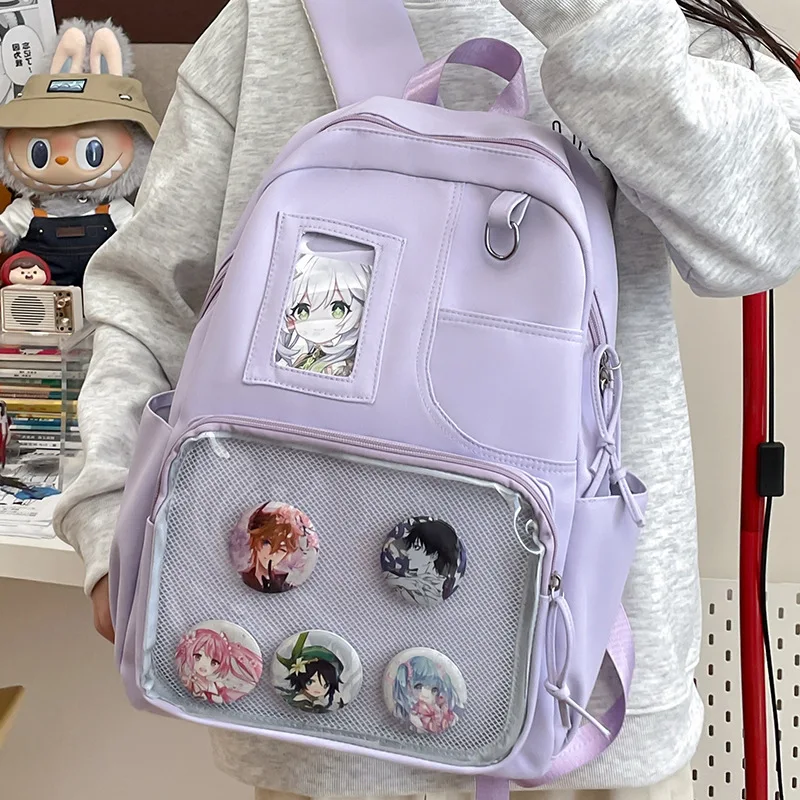 

Школьная сумка в стиле коллажа для девочек-подростков Itabag Kawaii рюкзак прозрачный рюкзак Love Heart JK женский новый 2025 сумка для ноутбука