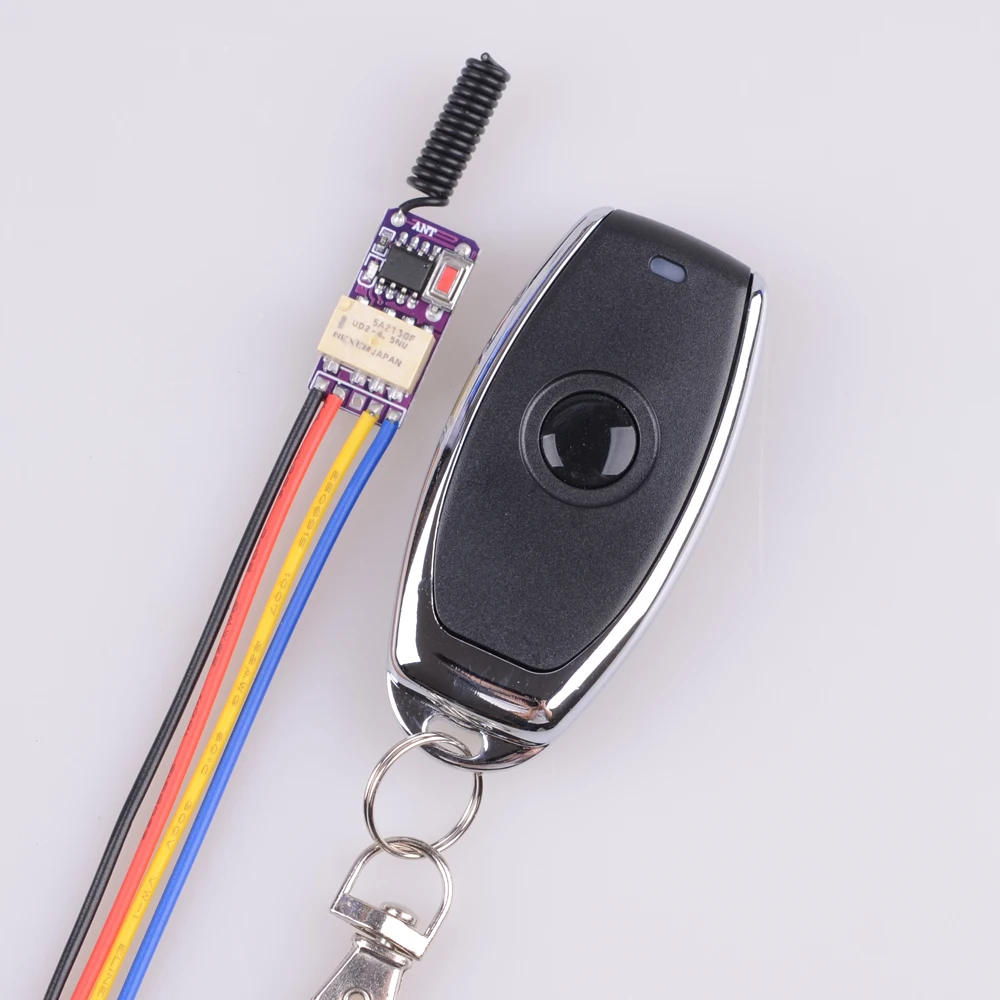 3.7v 5v 6v 7.4v 9v 12v 433Mhz Oszczędność energii Mini rozmiar Przekaźnik Styk RF Bezprzewodowe przełączniki trybu chwilowego Mały mały pilot zdalnego sterowania