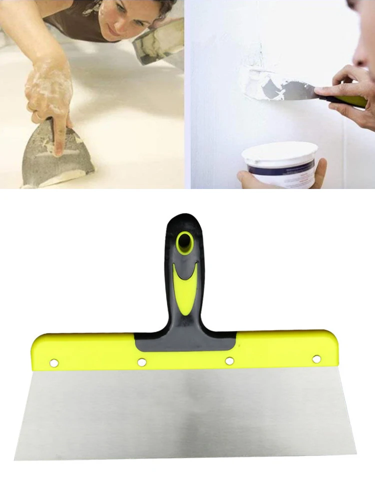 Cuchillo de masilla con mango, raspador especial de pintor, placa de hierro, cuchillo de masilla niveladora, pala de limpieza