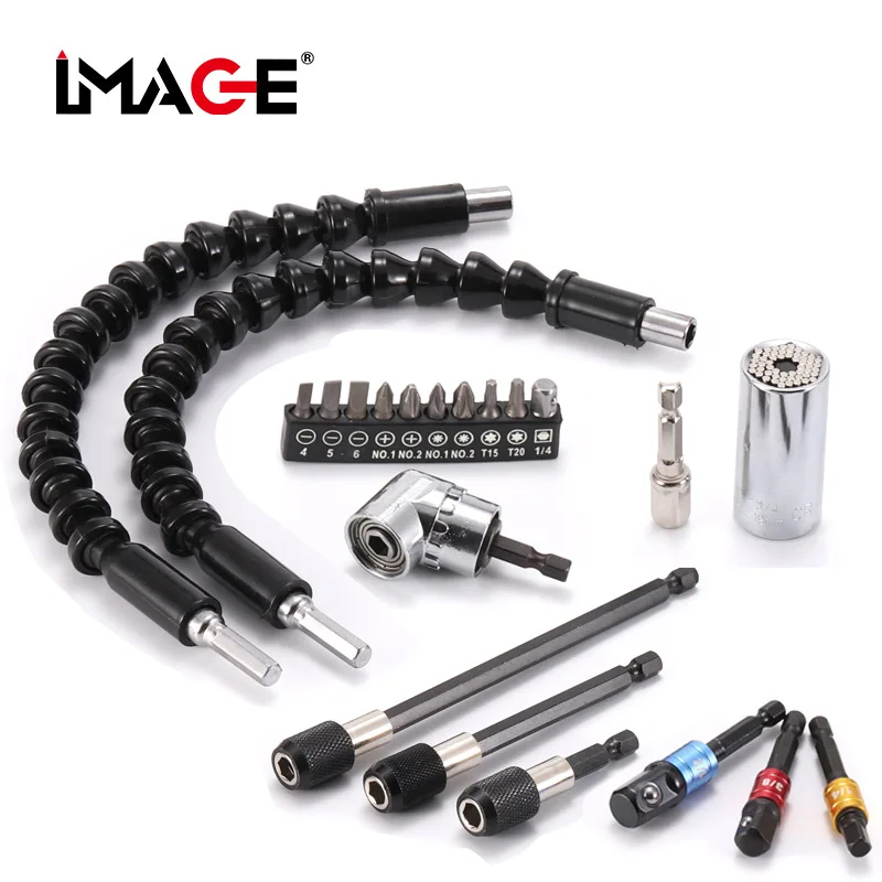 Sleeve Quick Change Universal Flexible Shaft Bit Corner Device Magic Sleeve Ad Connecting Rod Bit Combination Set