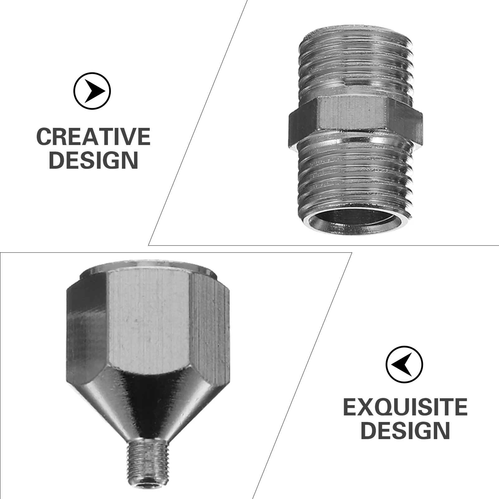 Tracheal Adapter Airbrush Accessory Adaptor Conversion for Airbrushing Compressor Hose Metal Fitting Tool