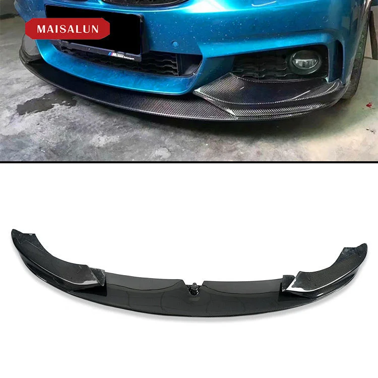 Car Accessories Mp Style Carbon Fiber Front Lip for  4 Series F32 F36 Mtech M-sport 2014+ Front Car Bumpers Lip