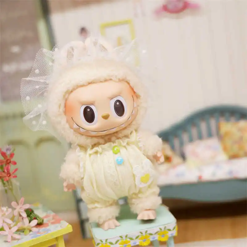 

10cm Plush Doll Clothes for Sweet Dream Pajamas Milk Yellow Kawaii 2Pcs Set for Cotton Doll Can Change Clothes Games Gifts