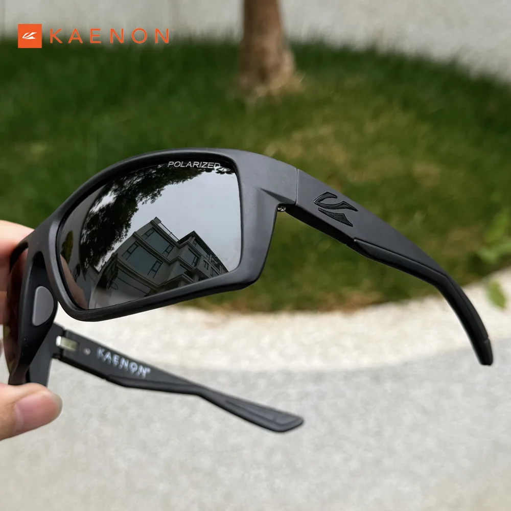 KAENON High Quality TR90 Polarized Sunglasses Men Outdoor Sports Sun Glasses Fashion Women Black Shades For Fishing UV400