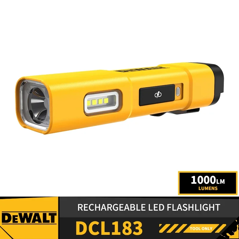 Магнитный перезаряжаемый фонарик DEWALT DCL183, USB-зарядка