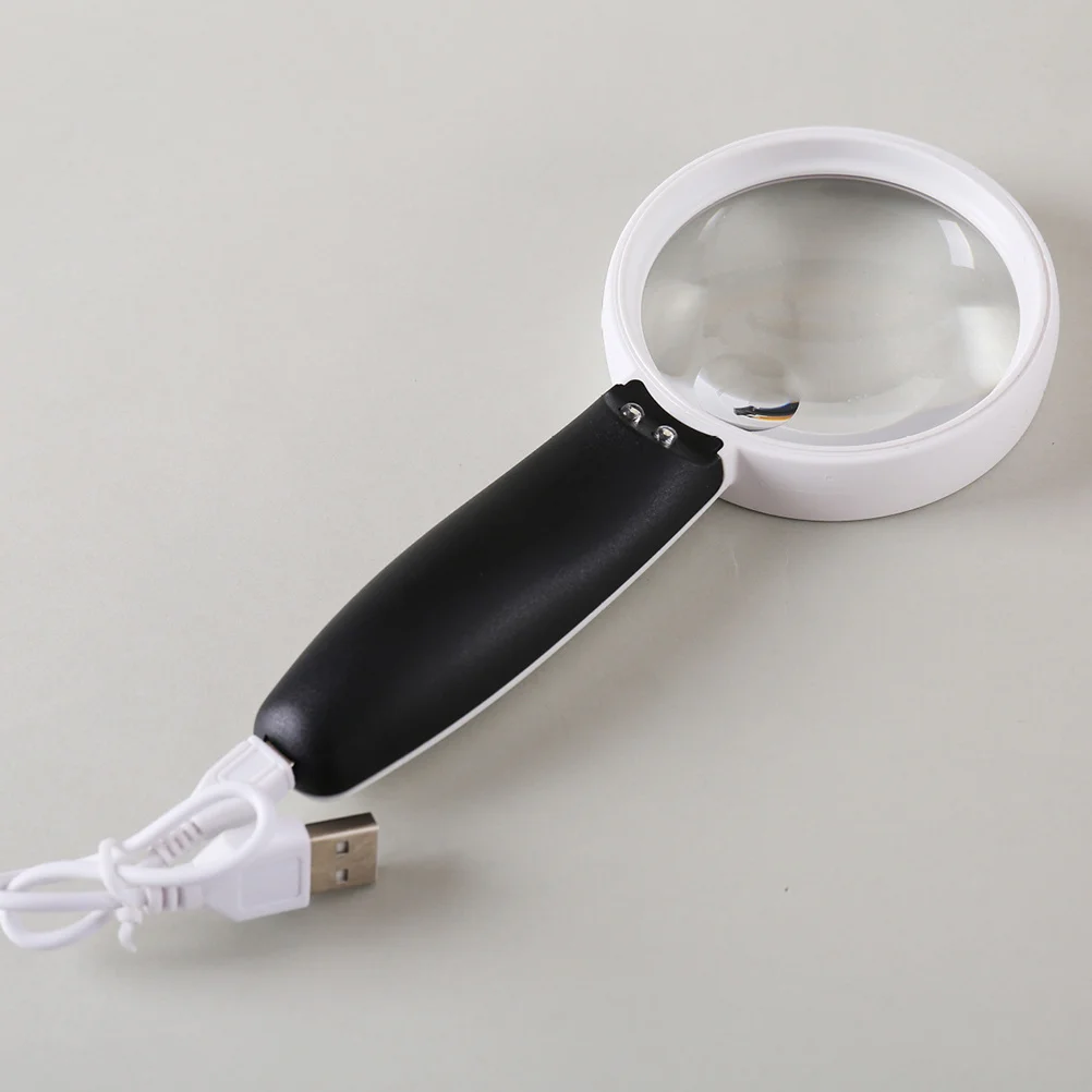 

Usb Charging Led Magnifier Portable Handheld Reading Aid For Maps Menus Jewelry Repair Hobbies Crafts Vision Assistance