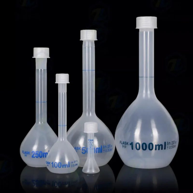 Plastic bottle 10~1000ml stopper volumetric bottle polypropylene PP plastic volumetric bottle (screw cap)