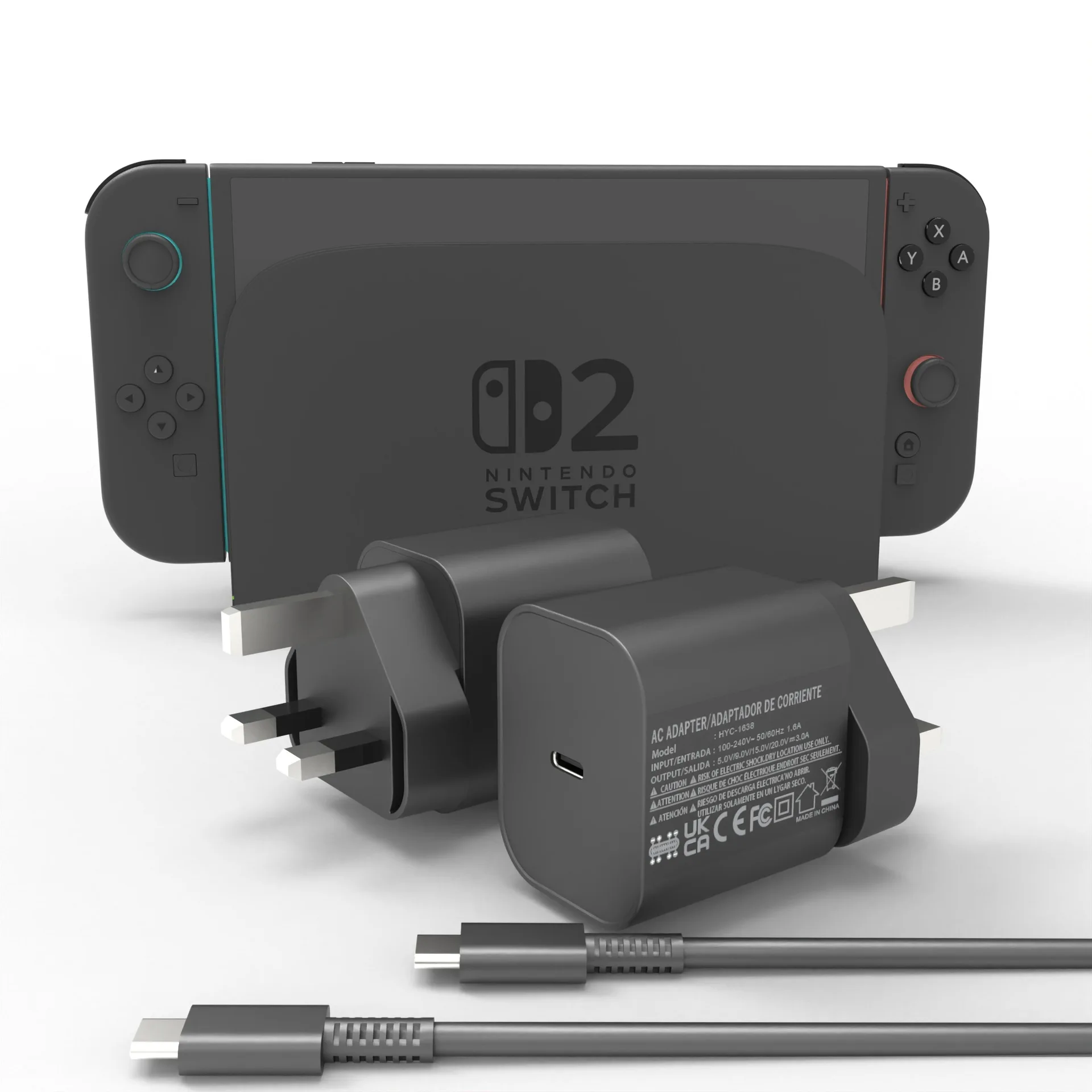 Für Nintendo Switch 2 Ladegerät 60 W Schnellladung Switch 2 Gaming-Handnetzteil