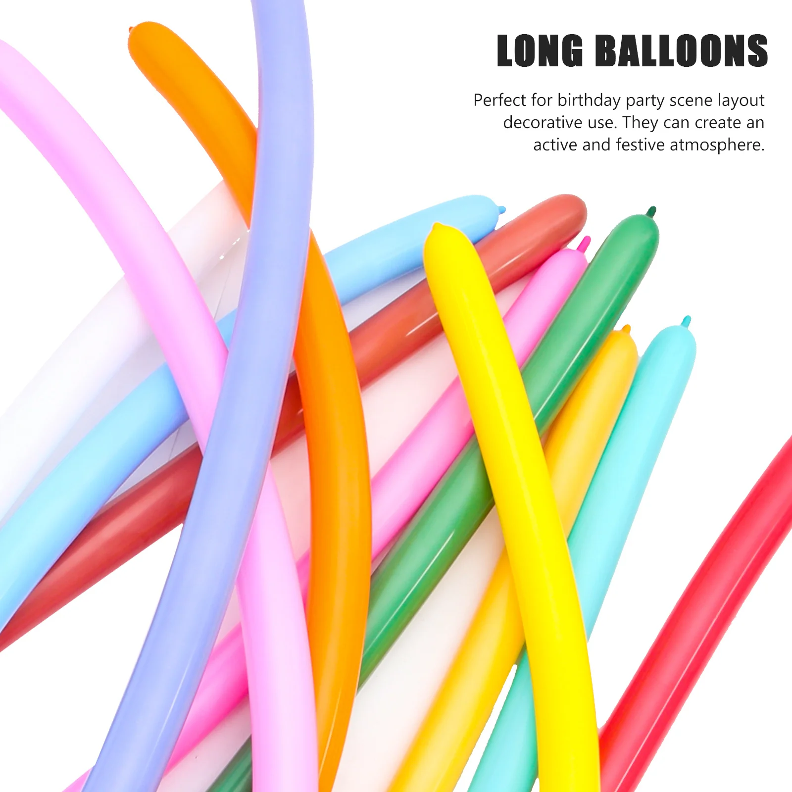 

100pcs Long Latex Balloons 10-Inch Diy Flower Bouquet Animal Shaped Balloon Decor For Birthday Wedding Party Festival Scene