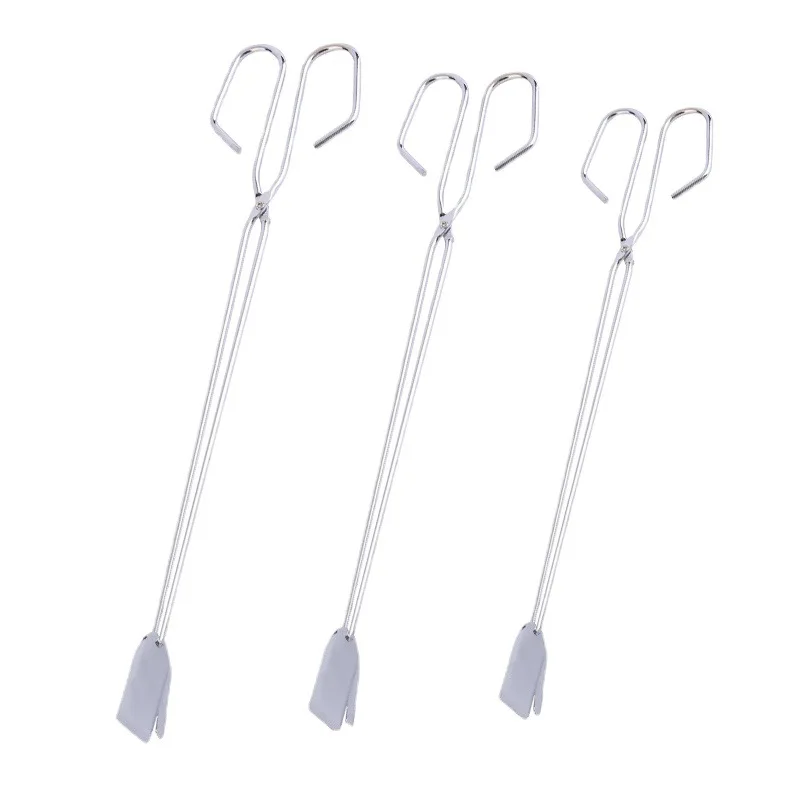 50Pcs/Lot Convenient BBQ Tools Metal Scissors Type Grilled Food Clip Barbecue Accessories Portable Tongs Outdoor Gadget