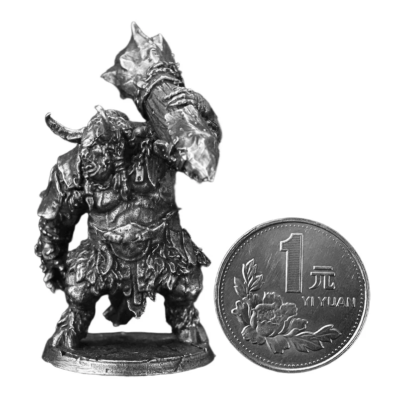 Bull Warrior Metal Figurine Minotaur Tribal Soldier Miniature Tabletop Wargame Board Game Chess Piece Home Decor Gift Men view 5