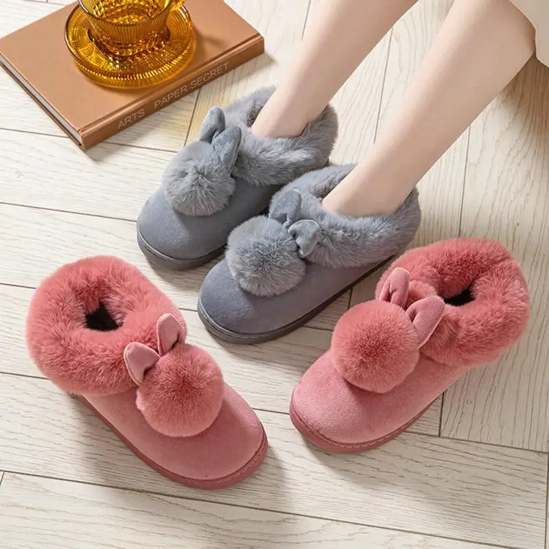 Fluffy Women's Slippers Flats Luxury Designer Woman Shoes Casual Ankle Boots Female Winter Indoor Elegant Fuzzy Fur Slides Soft image 4