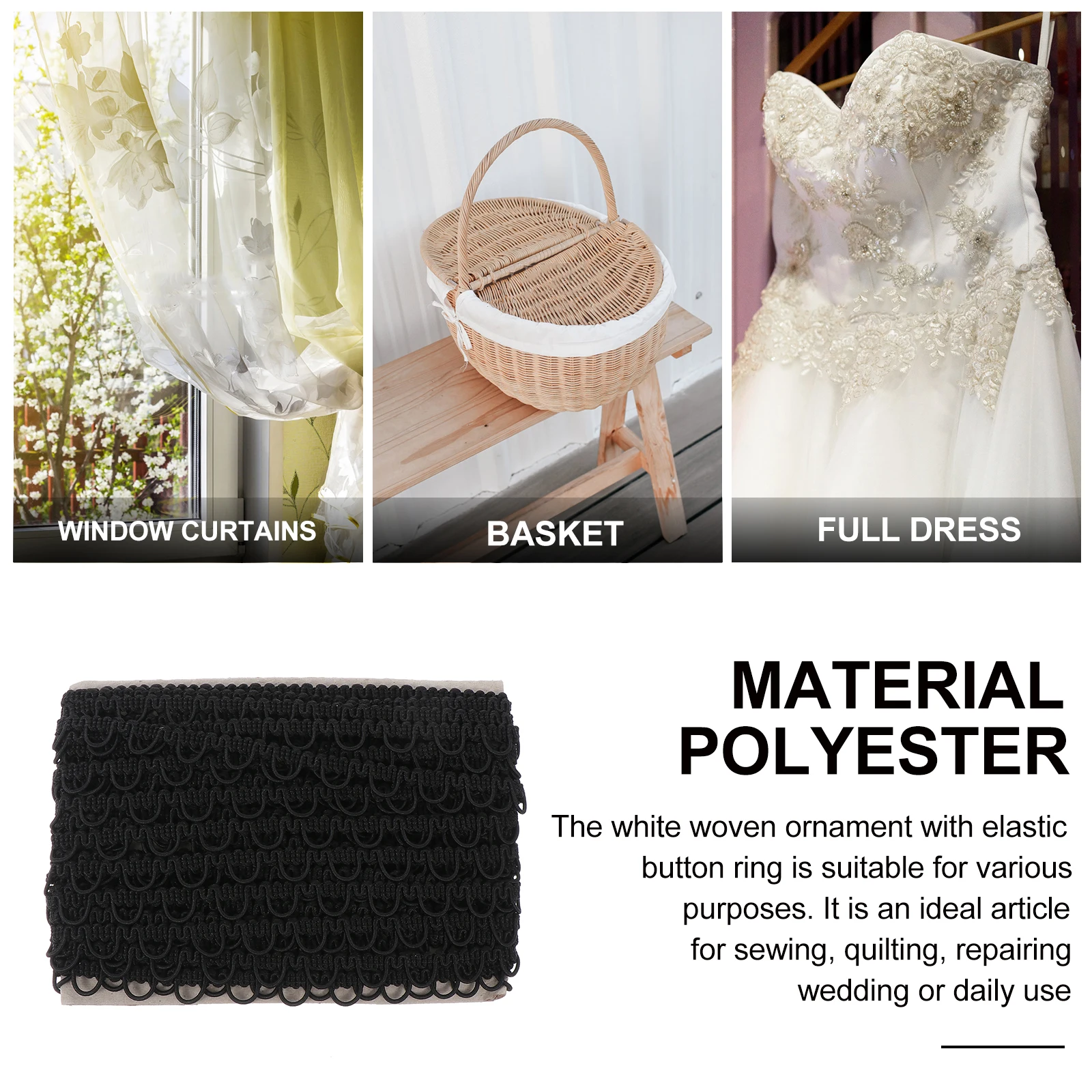 

Wave Lace Trim Handmade Decorative Clothing Wedding Dress Elastic Accessory Diy Crafts Costume Accessories Braid Trim For Bag