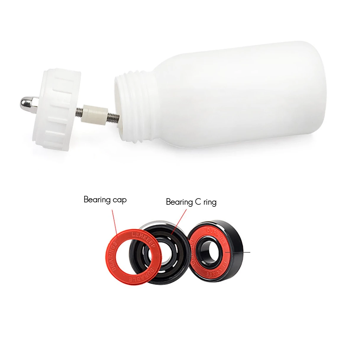 A35F nueva botella de limpieza de rodamientos para patines de ruedas para patines de tabla larga, rodamientos para zapatos
