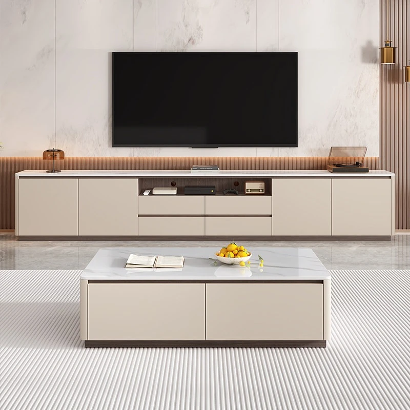 

integrated wood TV cabinet rounded corner living room home floor-to-ceiling TV cabinet high storage 티비스탠드 modern room furniture