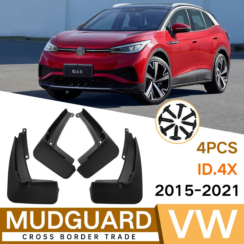 

For VOLKSWAGEN ID.4X 2015-2023 black car mudguard Reduce dust Resist tire dirt car accessories tools