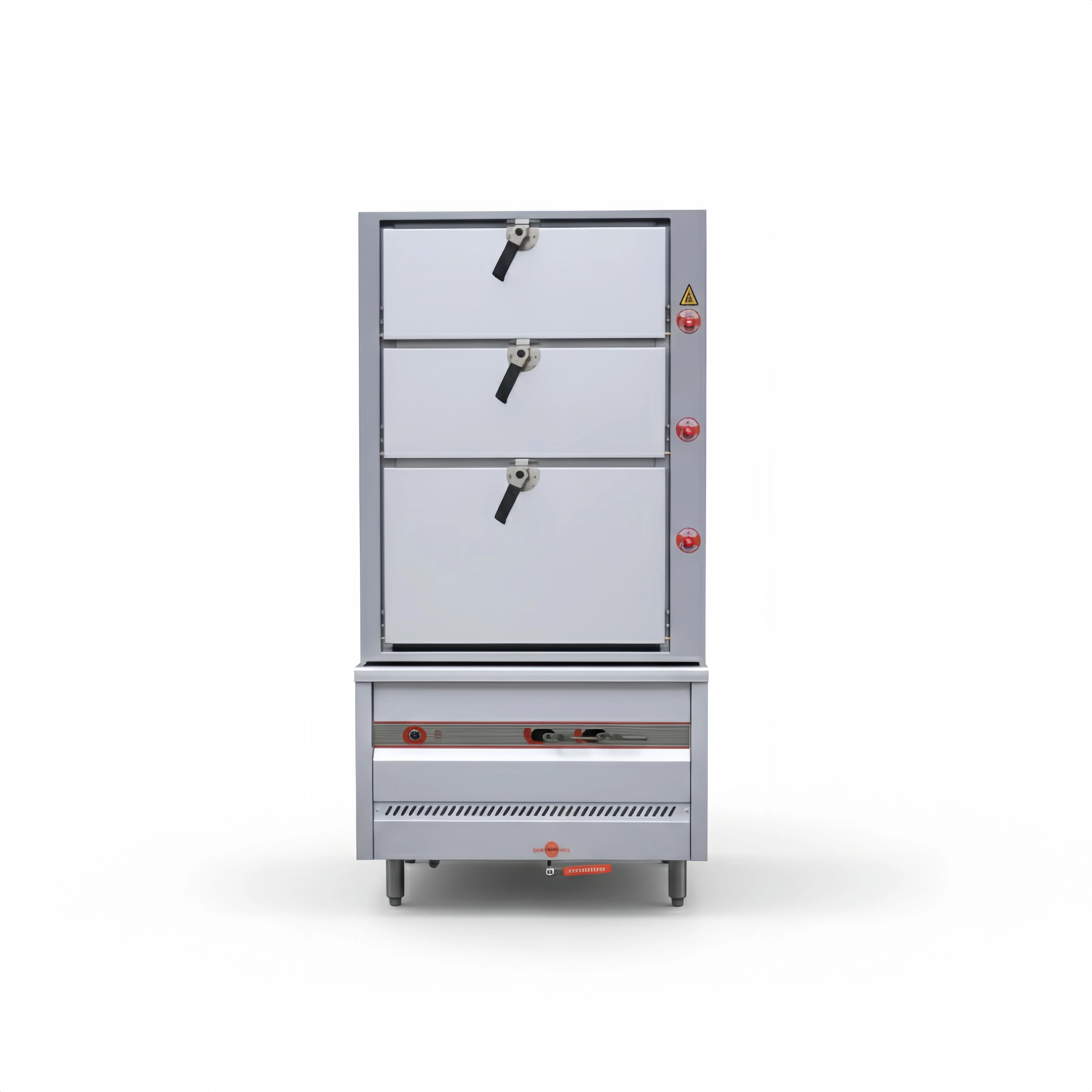 Commercial Gas Seafood Steamer Cabinet Three Door Stainless Steel Industrial Steam Cooker Restaurant Kitchen Large Capacity