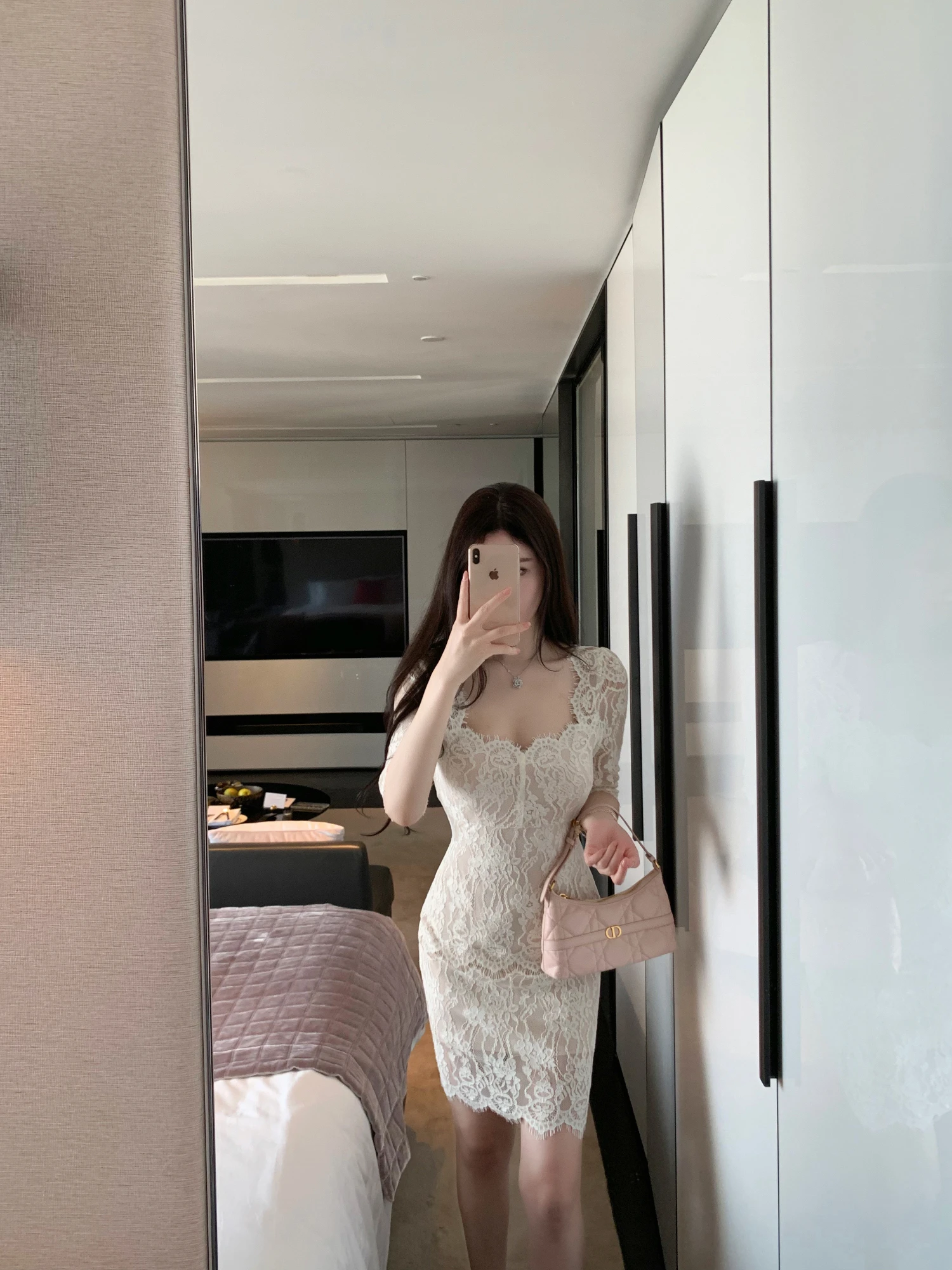 

Элегантное светло-коричневое кружевное платье с квадратным вырезом, облегающее, сексуальное, для темпераментных леди, из мягкого полиэфирного волокна, с низкой эластичностью, А-силуэт.