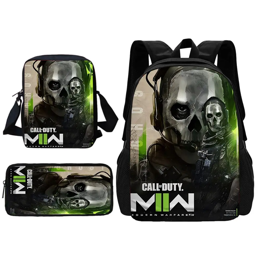 Call Of Duty Warzone Child School Backpack With Shoulder Bag Pencil Bags School Bags for Boys Girls Best Gift