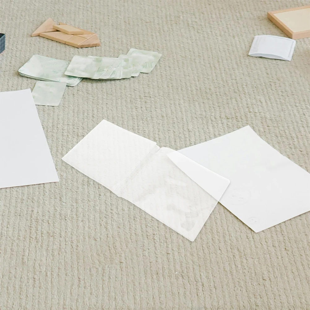 

2 Pcs Mahjong Rule Card Protection Case Clear Holder Accessories Plastic American Protector Folding Game Travel